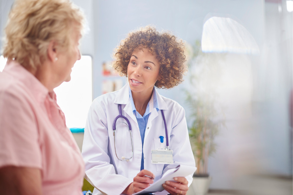 doctor talking with a patient