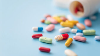 pills spilling out on the counter