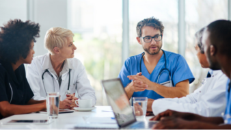 group practice medical team having a meeting