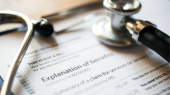 medical document with stethoscope