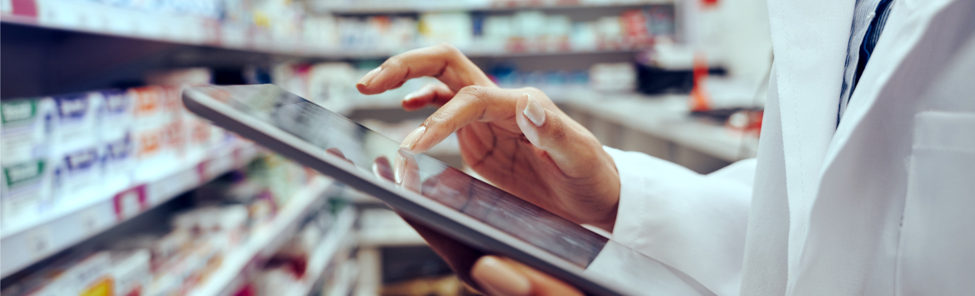 checking inventory at a pharmacy