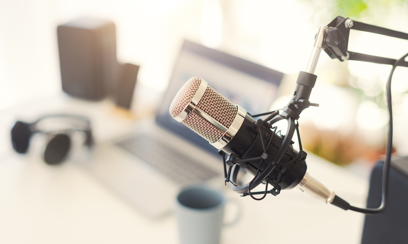 Healthcare podcast recording station