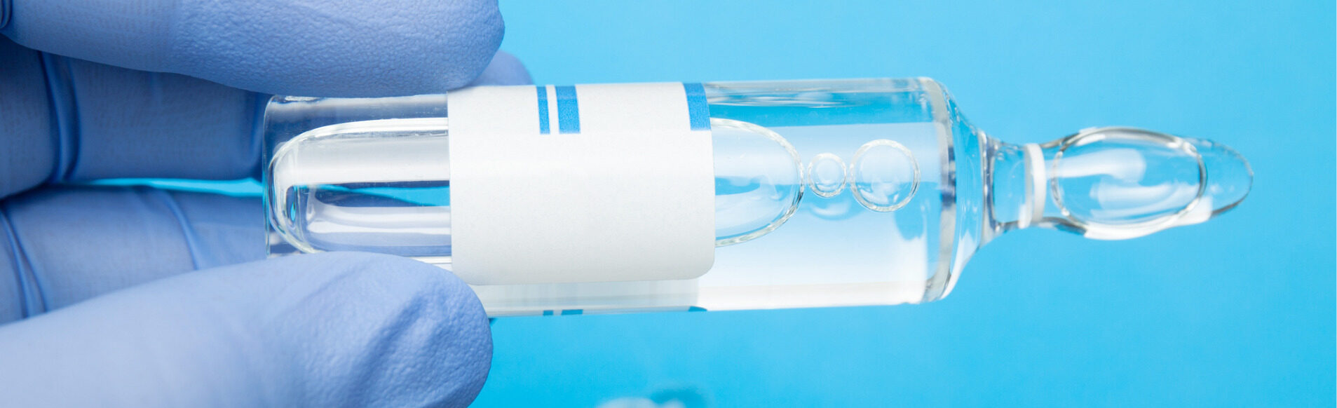 Close-up of sterile compounded medication
