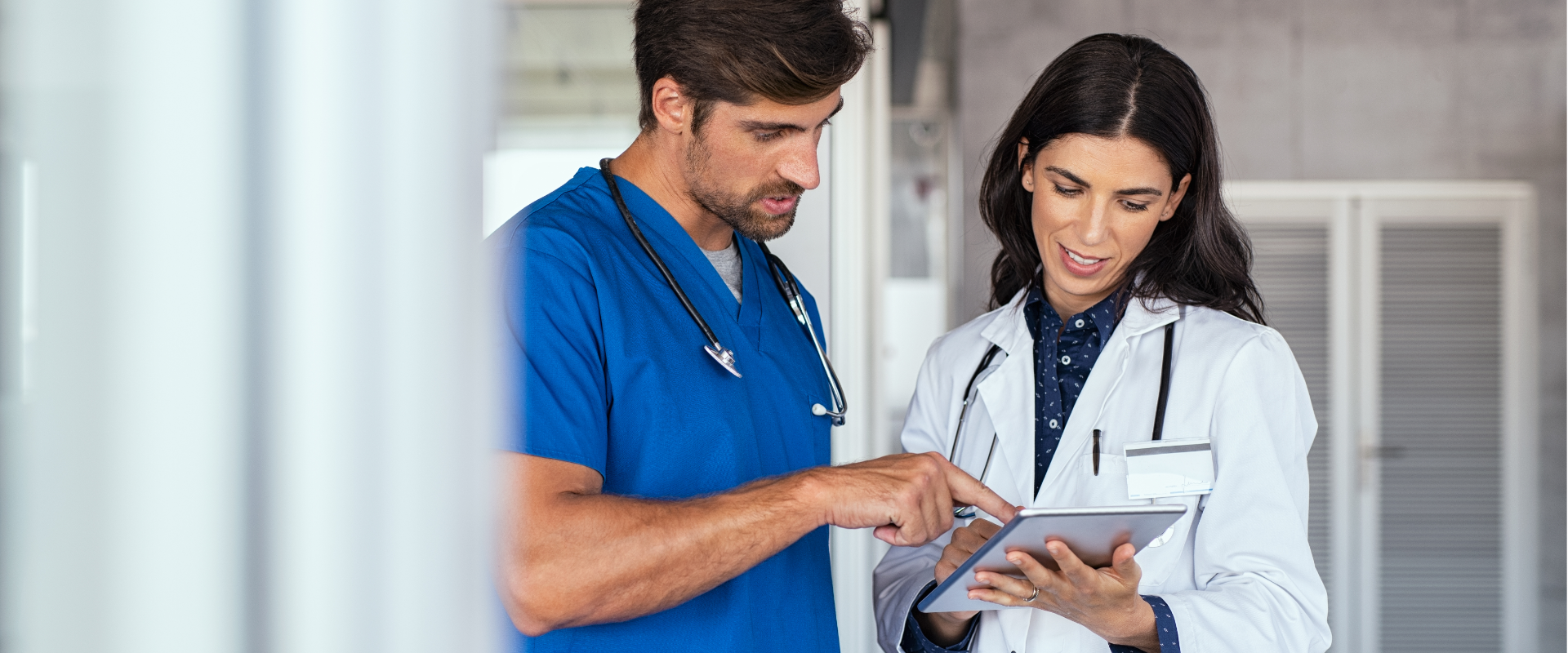 Nurse practitioner accessing point of care tool