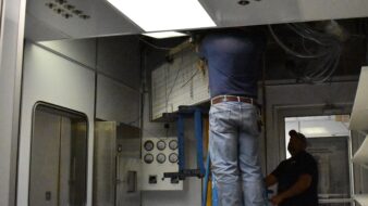 contractors working in cleanroom